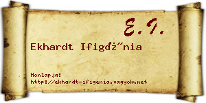 Ekhardt Ifigénia névjegykártya